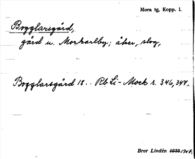 Bild på arkivkortet för arkivposten Bogglarsgård