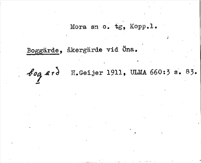 Bild på arkivkortet för arkivposten Boggärde