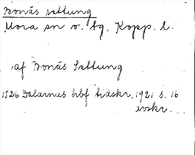 Bild på arkivkortet för arkivposten Bonäs settung