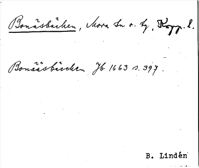 Bild på arkivkortet för arkivposten Bonäsbäcken