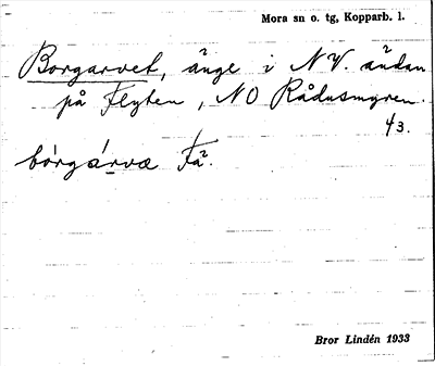 Bild på arkivkortet för arkivposten Borgarvet