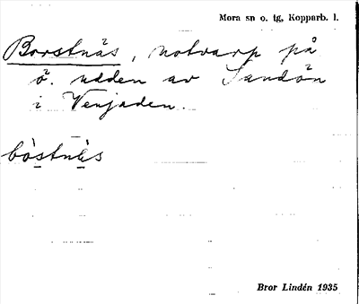 Bild på arkivkortet för arkivposten Borstnäs