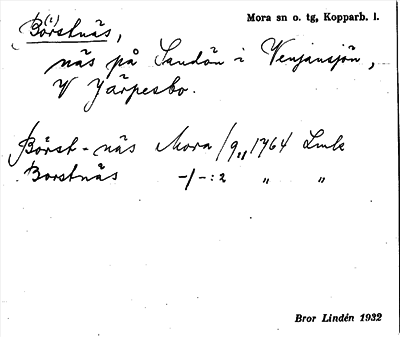 Bild på arkivkortet för arkivposten Borstnäs