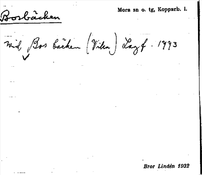 Bild på arkivkortet för arkivposten Bosbäcken