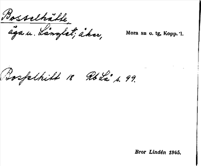 Bild på arkivkortet för arkivposten Bosselkätte