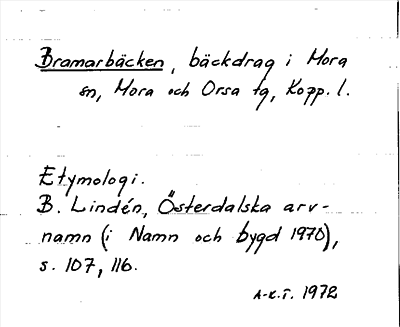 Bild på arkivkortet för arkivposten Bramarbäcken