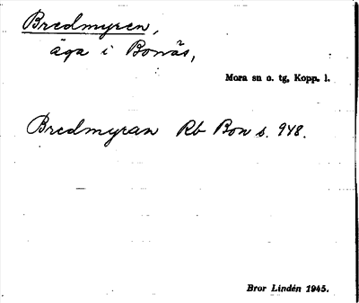 Bild på arkivkortet för arkivposten Bredmyren