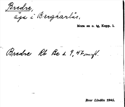 Bild på arkivkortet för arkivposten Bredre