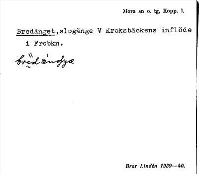 Bild på arkivkortet för arkivposten Bredänget