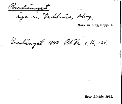 Bild på arkivkortet för arkivposten Bredänget