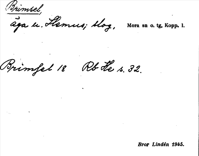 Bild på arkivkortet för arkivposten Brimsel
