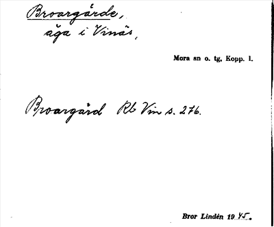 Bild på arkivkortet för arkivposten Broargärde