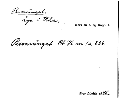 Bild på arkivkortet för arkivposten Broaränget