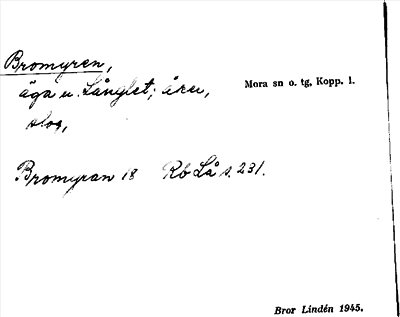 Bild på arkivkortet för arkivposten Bromyren