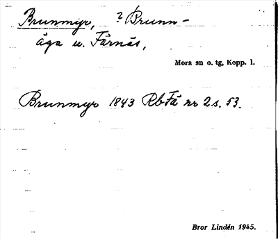 Bild på arkivkortet för arkivposten Brunmyr