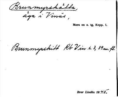 Bild på arkivkortet för arkivposten Brunmyrskätte