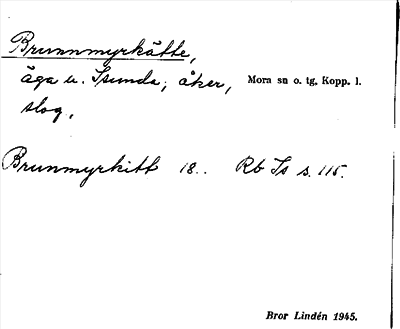 Bild på arkivkortet för arkivposten Brunnmyrkätte