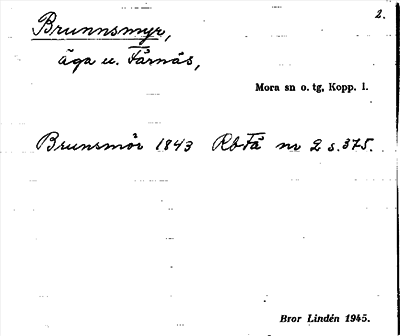 Bild på arkivkortet för arkivposten Brunnsmyr