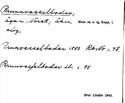 Bild på arkivkortet för arkivposten Brunnvasselbodar
