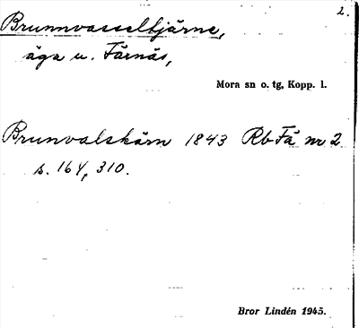 Bild på arkivkortet för arkivposten Brunnvasseltjärne