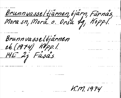Bild på arkivkortet för arkivposten Brunnvasseltjärnen