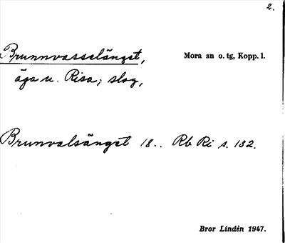 Bild på arkivkortet för arkivposten Brunnvasselänget