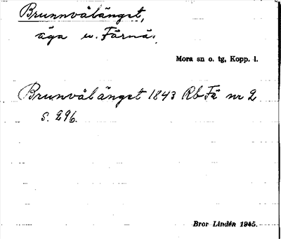 Bild på arkivkortet för arkivposten Brunnvålänget