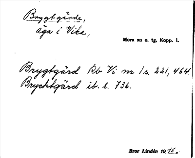 Bild på arkivkortet för arkivposten Brygtgärde