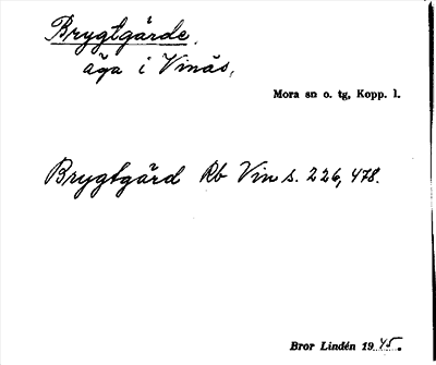 Bild på arkivkortet för arkivposten Brygtgärde
