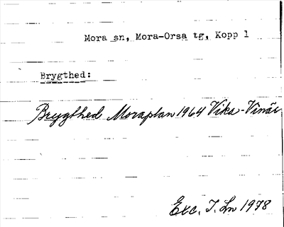 Bild på arkivkortet för arkivposten Brygthed