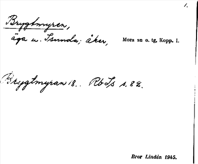 Bild på arkivkortet för arkivposten Brygtmyren