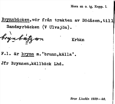 Bild på arkivkortet för arkivposten Brynnbäcken