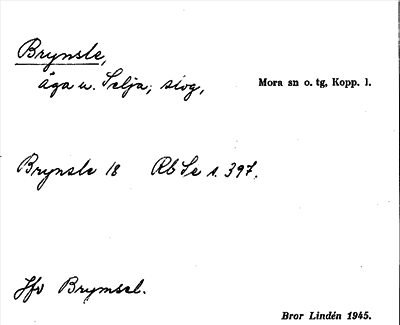 Bild på arkivkortet för arkivposten Brynsle