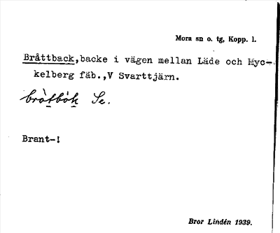 Bild på arkivkortet för arkivposten Bråttback