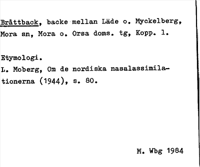 Bild på arkivkortet för arkivposten Bråttback