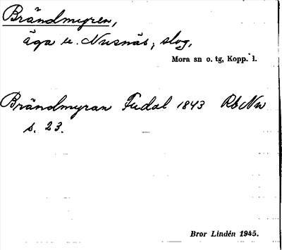 Bild på arkivkortet för arkivposten Brändmyren