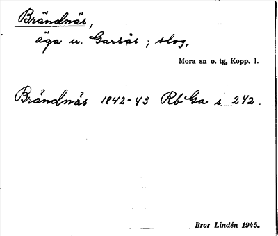 Bild på arkivkortet för arkivposten Brändnäs