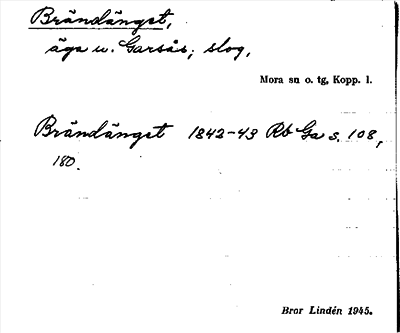 Bild på arkivkortet för arkivposten Brändänget