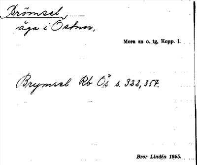 Bild på arkivkortet för arkivposten Brömsel