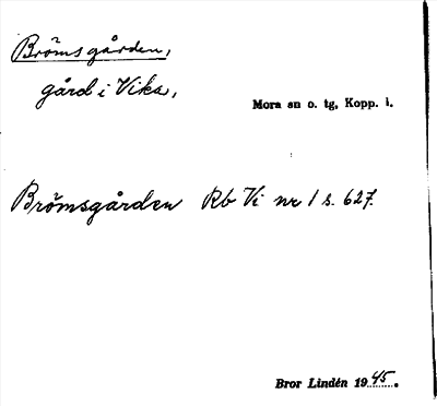 Bild på arkivkortet för arkivposten Brömsgården