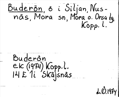 Bild på arkivkortet för arkivposten Buderön