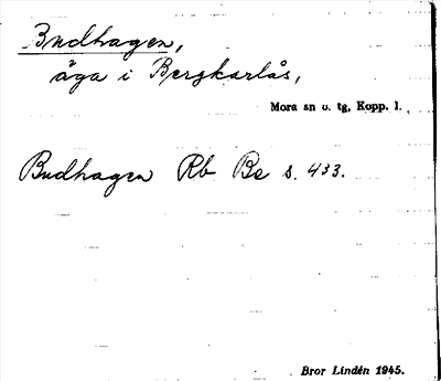 Bild på arkivkortet för arkivposten Budhagen