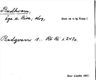 Bild på arkivkortet för arkivposten Budkvarn