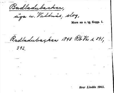 Bild på arkivkortet för arkivposten Budladubacken