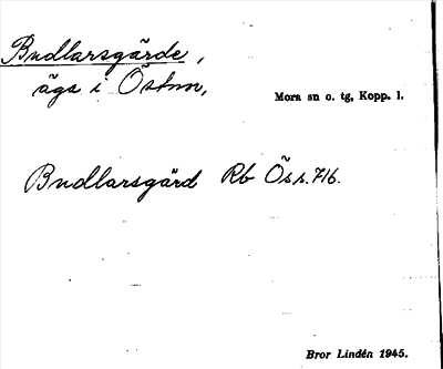 Bild på arkivkortet för arkivposten Budlarsgärde