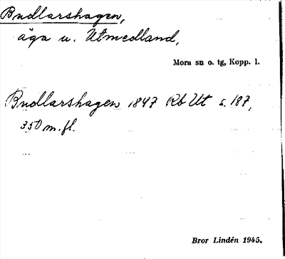 Bild på arkivkortet för arkivposten Budlarshagen