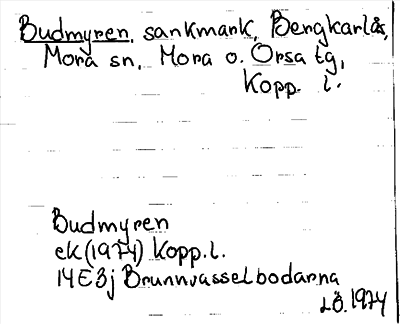 Bild på arkivkortet för arkivposten Budmyren