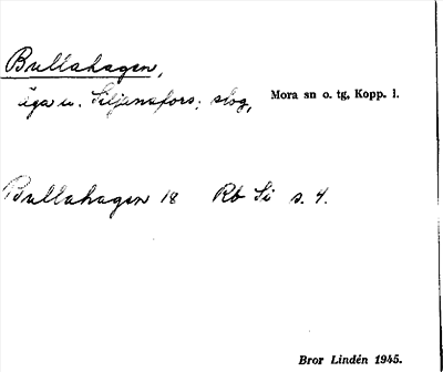 Bild på arkivkortet för arkivposten Bullahagen