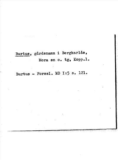 Bild på arkivkortet för arkivposten Burtus