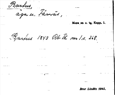 Bild på arkivkortet för arkivposten Burtus
